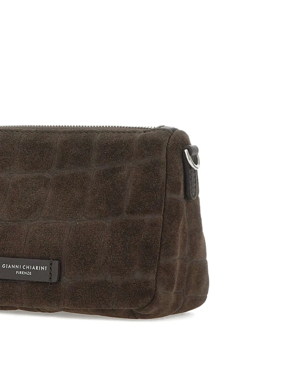 GIANNI CHIARINI Suède clutch Bruin