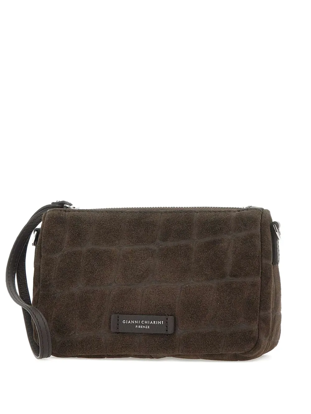 GIANNI CHIARINI Suède clutch Bruin