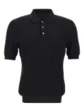 Gran Sasso textured-knit short-sleeve polo shirt - Black