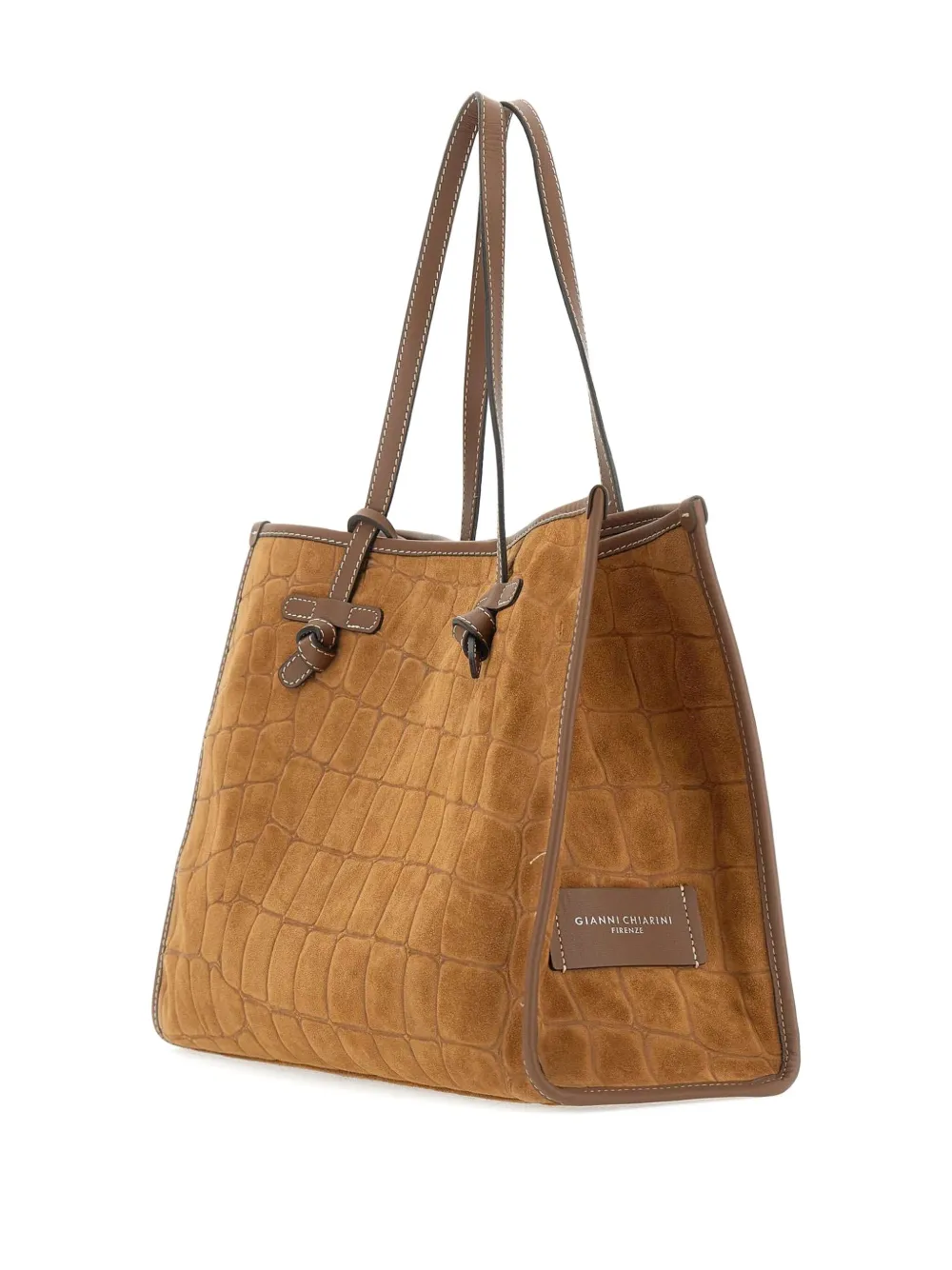 MARCELLA CLUB Shopper met krokodillenleer-reliëf Bruin