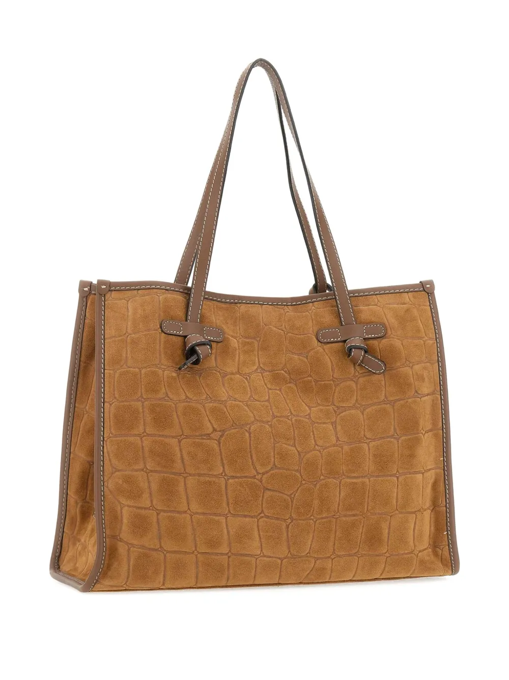 Marcella Club Crocodile-embossed Tote Bag
