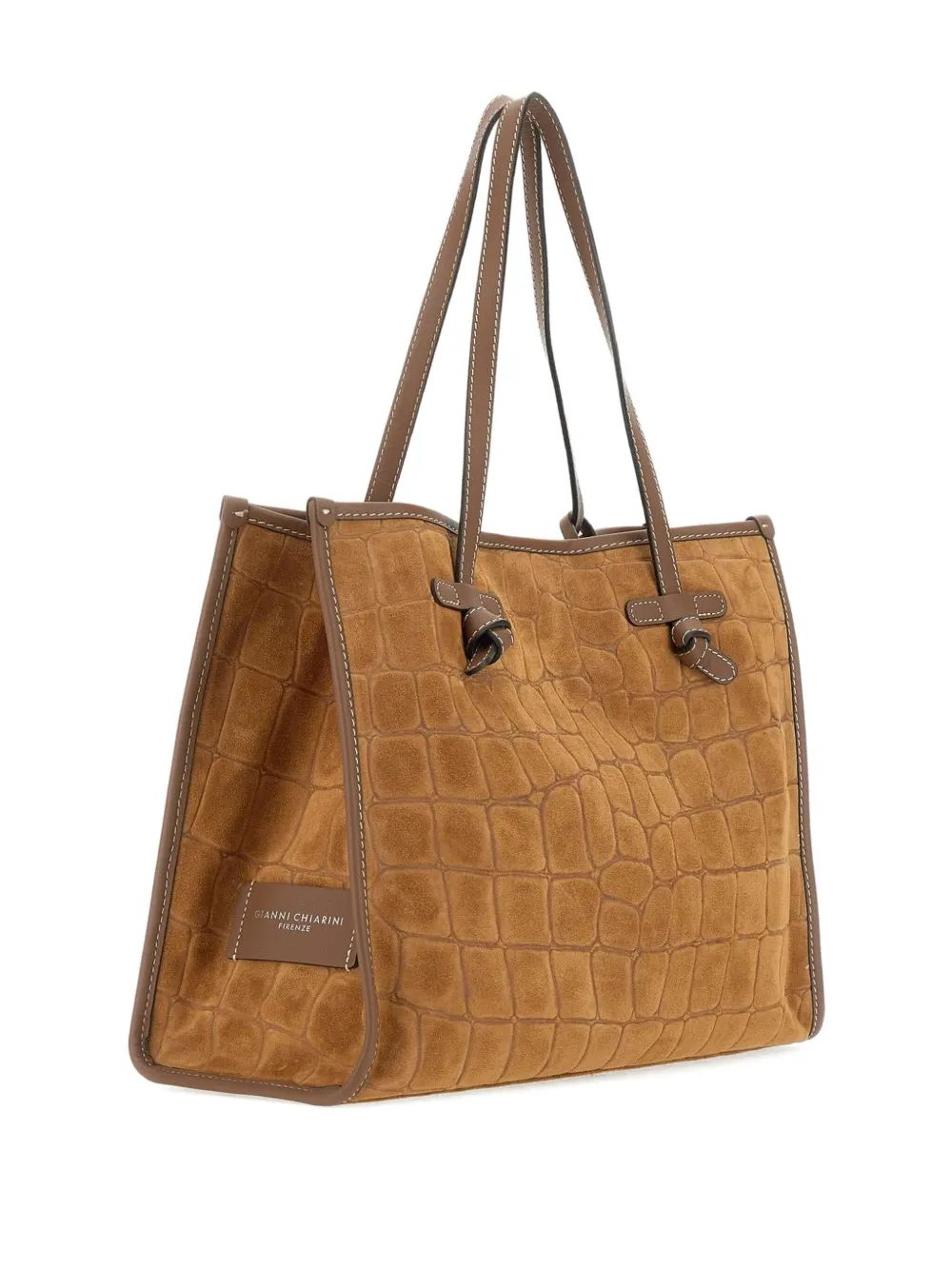 MARCELLA CLUB Shopper met krokodillenleer-reliëf Bruin