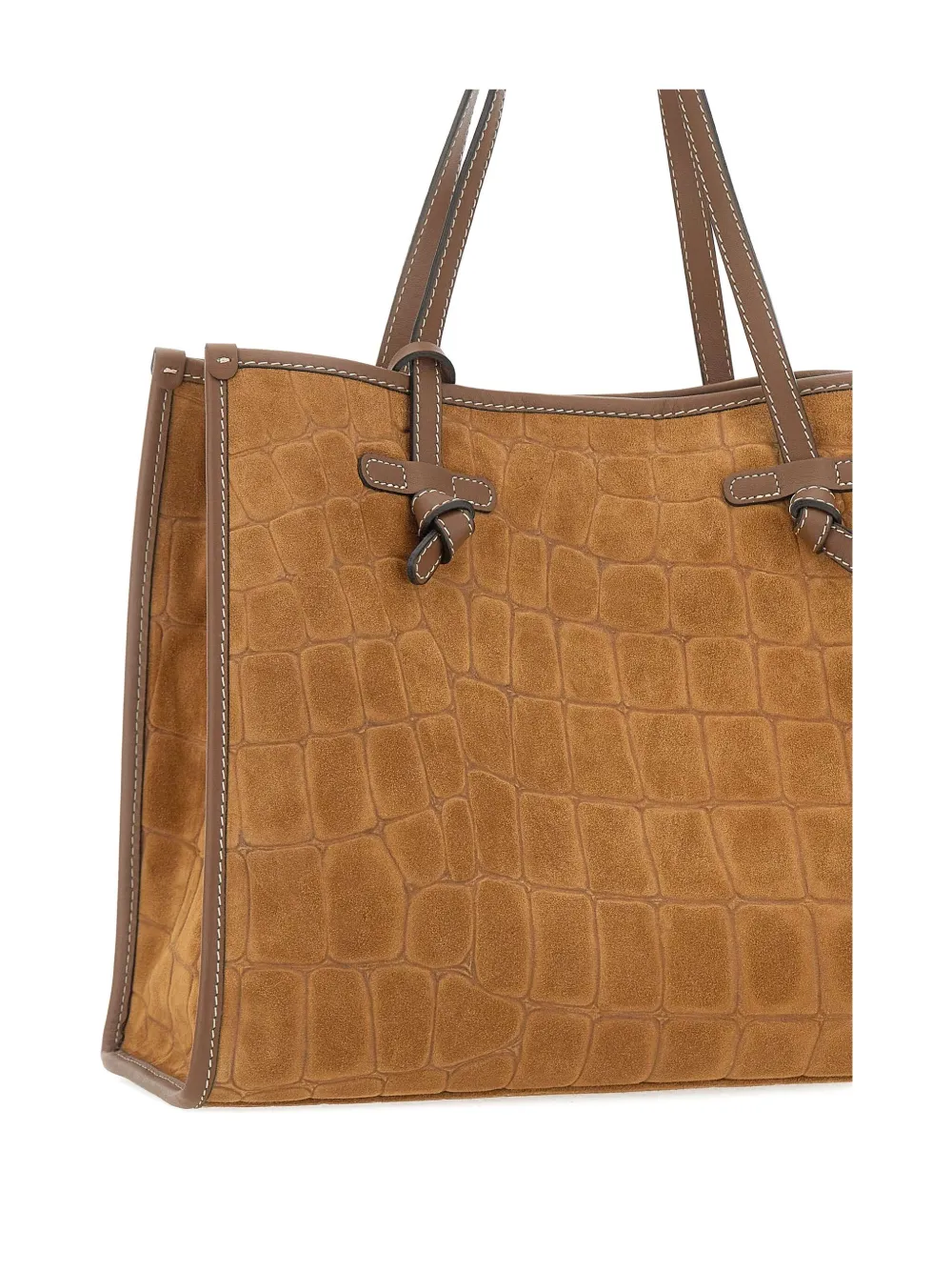 MARCELLA CLUB Shopper met krokodillenleer-reliëf Bruin