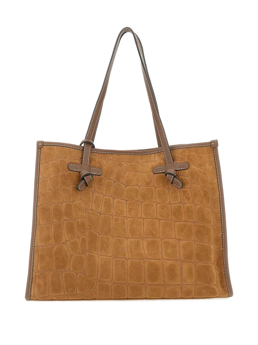 MARCELLA CLUB bolso shopper con efecto de piel de cocodrilo | marrón | Image 1