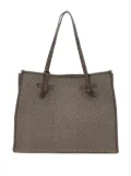 MARCELLA CLUB Marcella herringbone-pattern tote bag - Brown