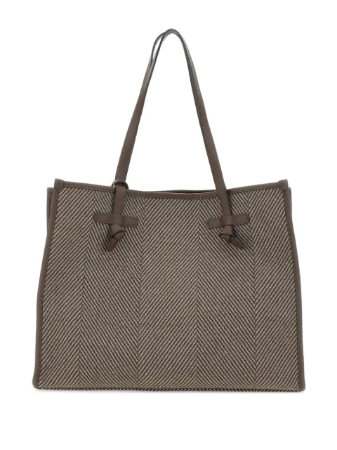 MARCELLA CLUB Marcella herringbone-pattern tote bag