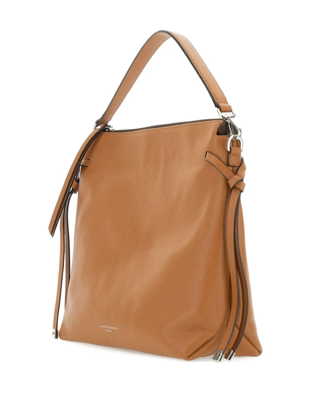 GIANNI CHIARINI Leren shopper met handgreep Bruin