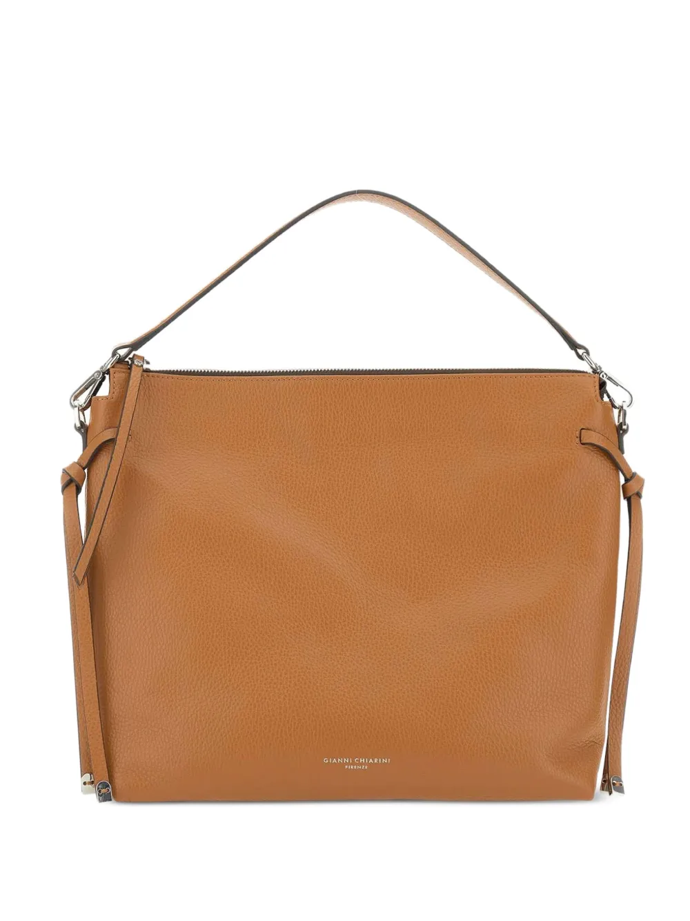 GIANNI CHIARINI Leren shopper met handgreep Bruin