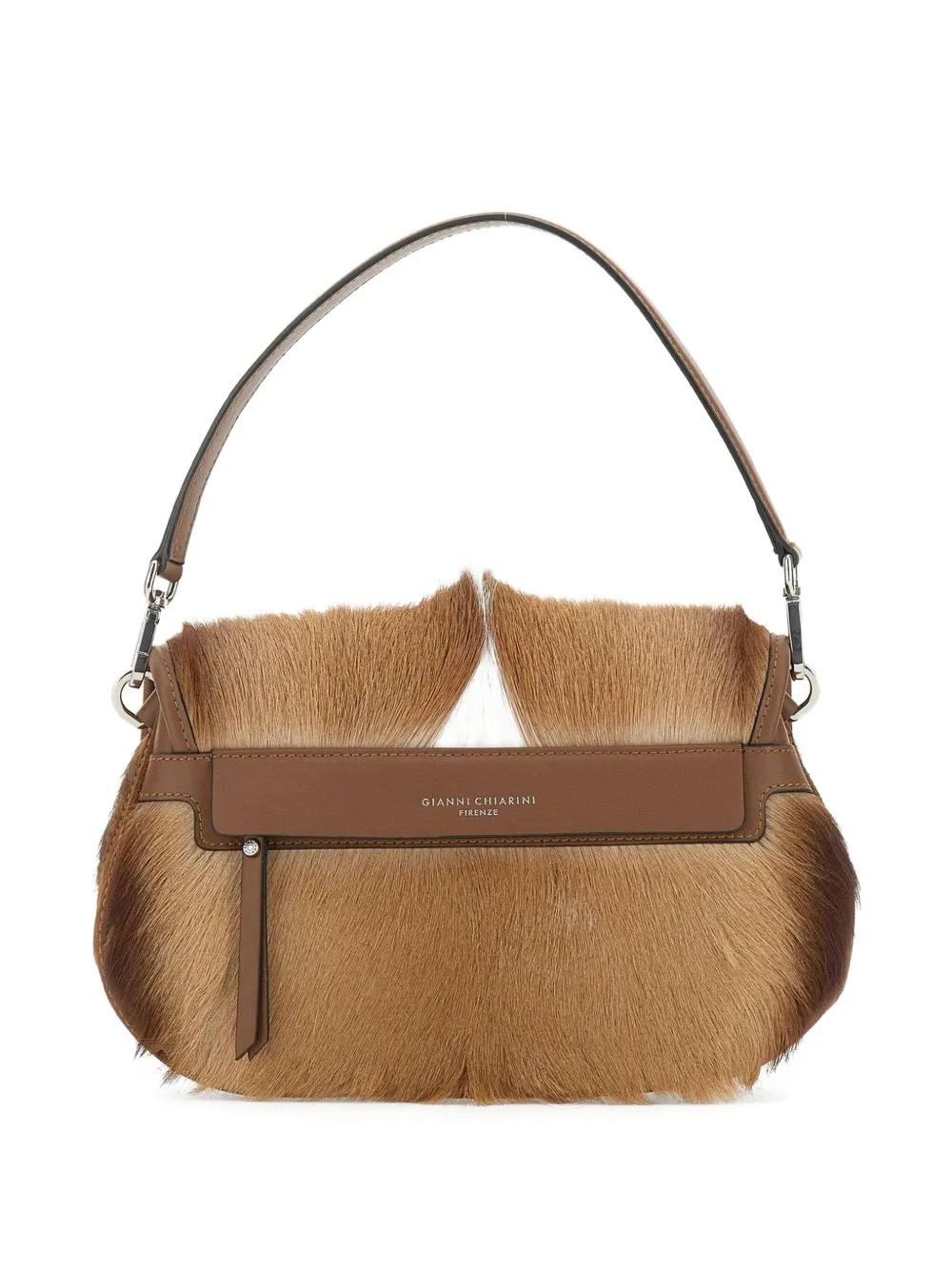 GIANNI CHIARINI Tas met handgreep en kalfshaar Bruin