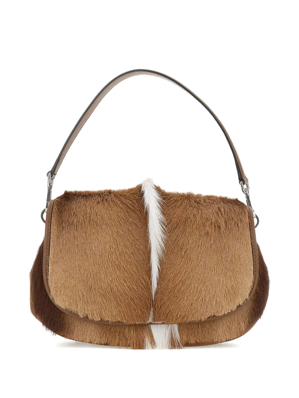 GIANNI CHIARINI Tas met handgreep en kalfshaar Bruin