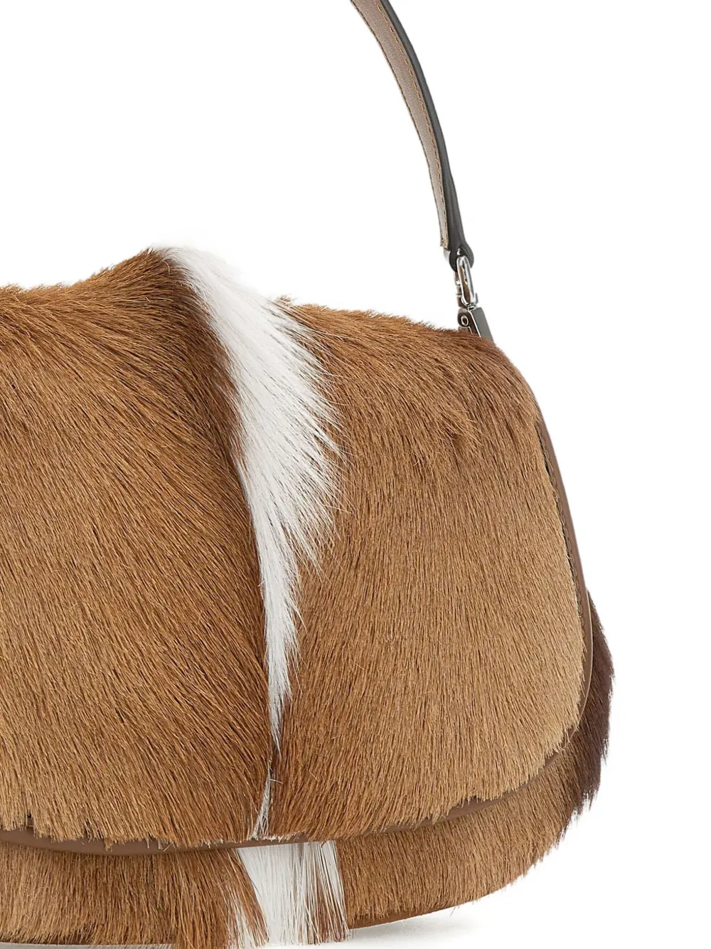 GIANNI CHIARINI Tas met handgreep en kalfshaar Bruin
