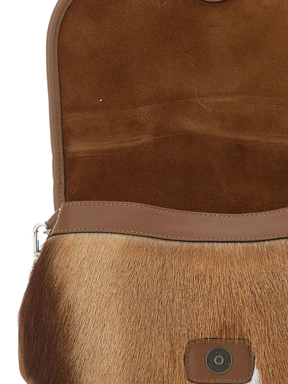 GIANNI CHIARINI Tas met handgreep en kalfshaar Bruin