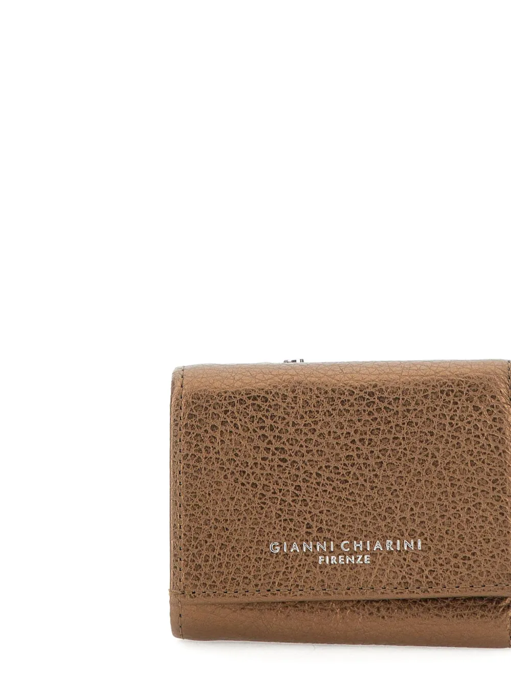 GIANNI CHIARINI Leren portemonnee met logoprint Bruin