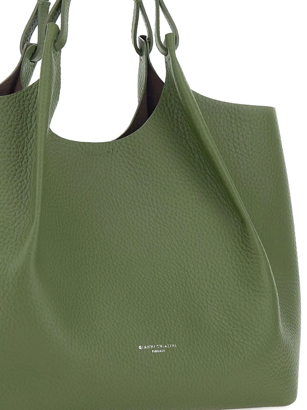 GIANNI CHIARINI Leren shopper Groen