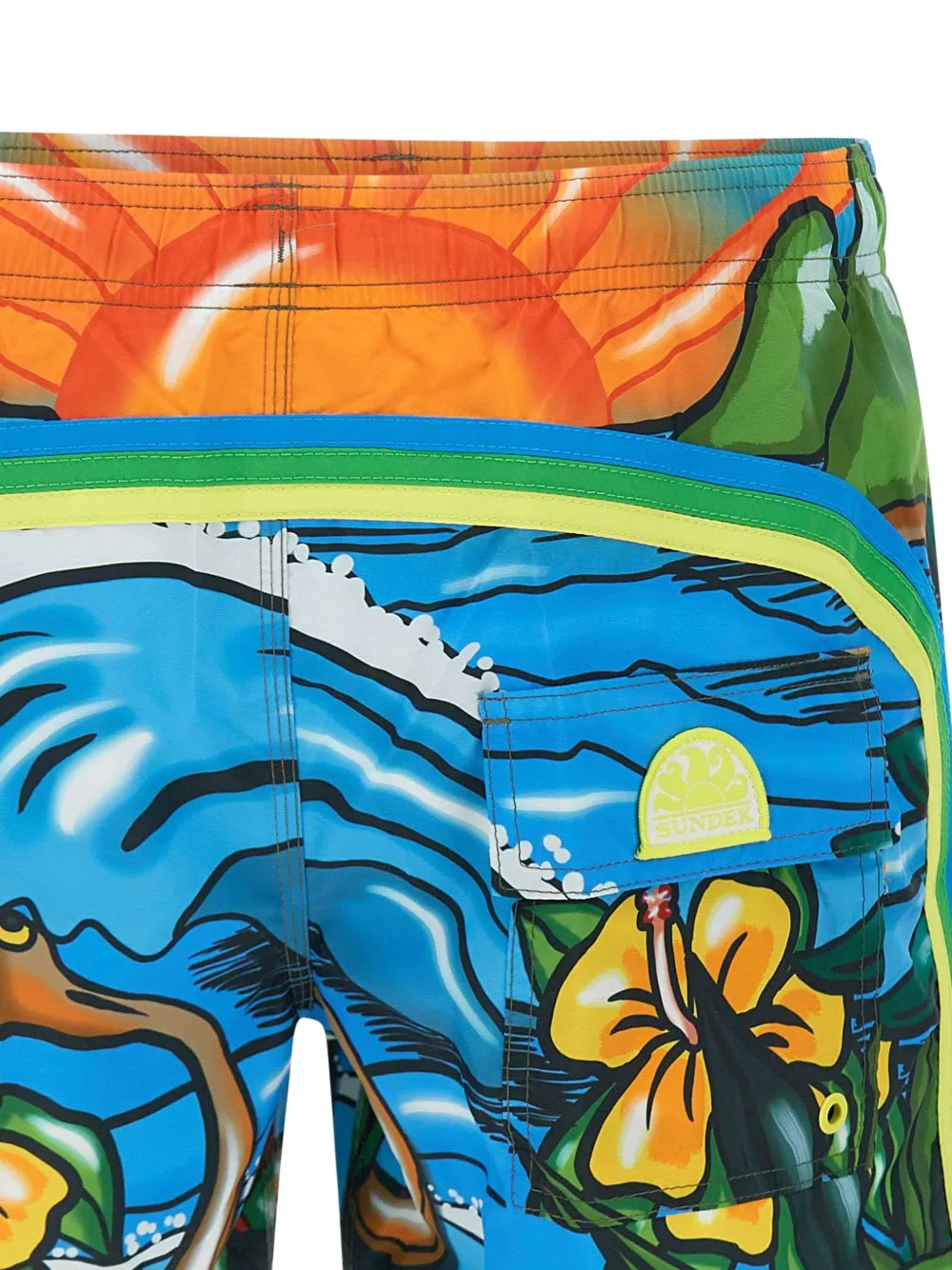 Sundek Zwembroek met print Blauw