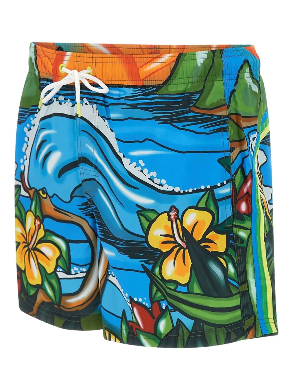 Sundek Zwembroek met print Blauw
