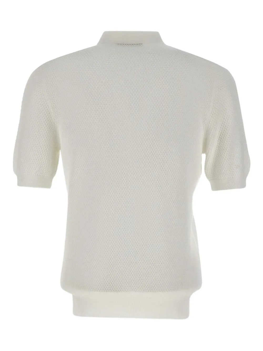 Gran Sasso knitted short-sleeve polo shirt - Wit
