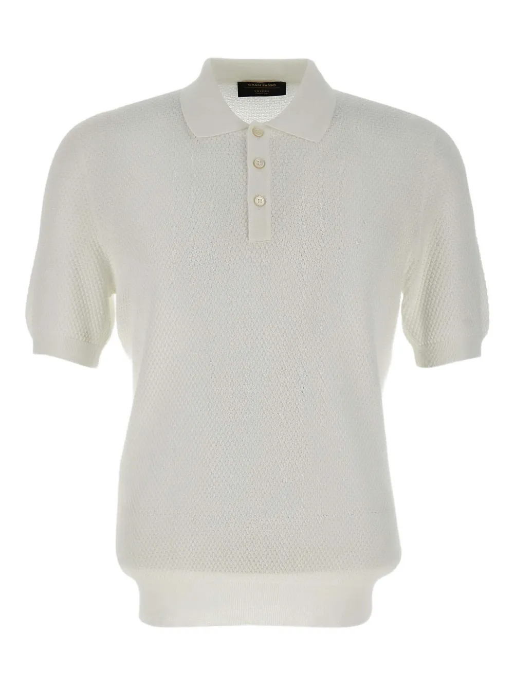 Gran Sasso knitted short-sleeve polo shirt | White | Image 1