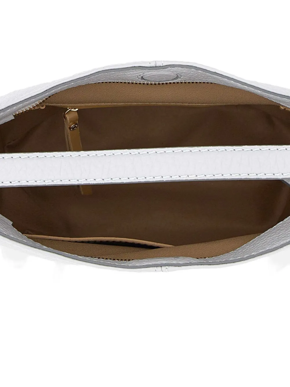 GIANNI CHIARINI Leren schoudertas met handgreep Wit