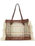 MARCELLA CLUB fringed tote bag - Neutrals