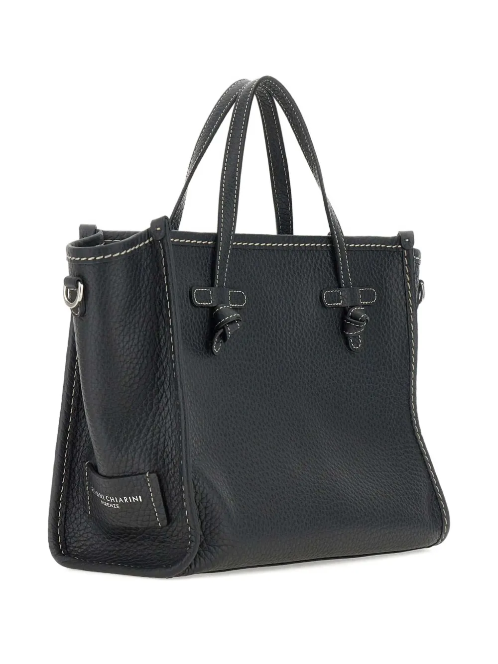 GIANNI CHIARINI Marcella leren shopper met textuur Blauw