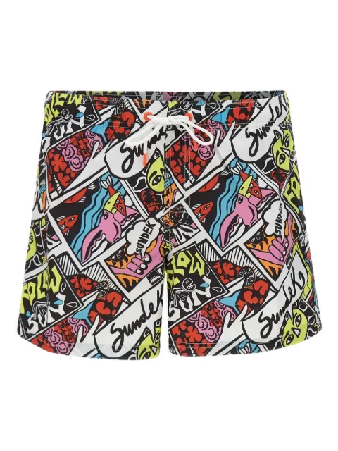 Sundek comic-print swim shorts