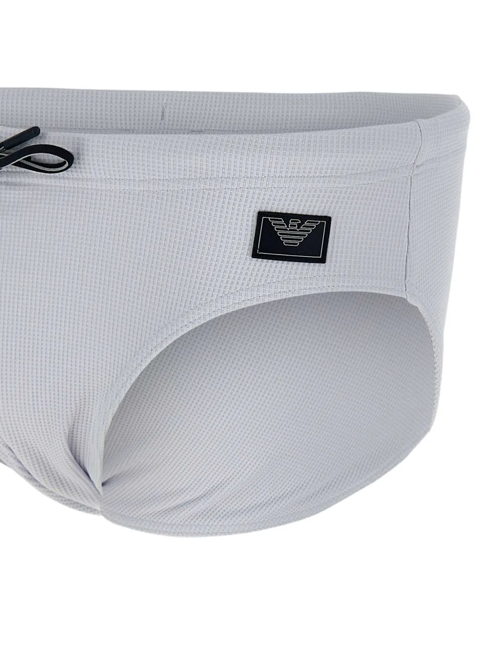 Emporio Armani Fijngeribbelde zwembroek Wit