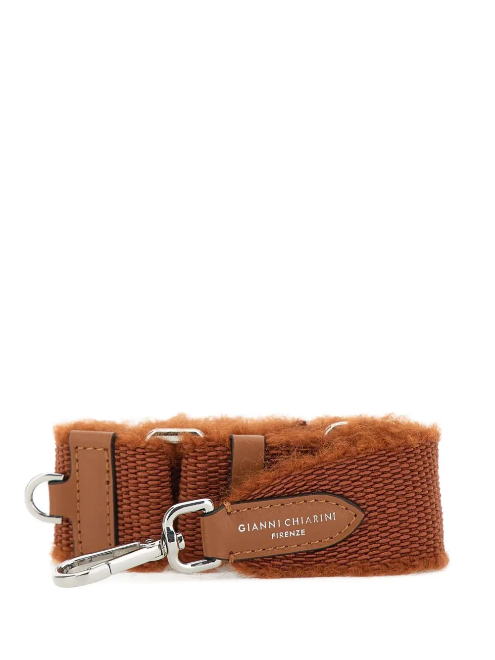 GIANNI CHIARINI Schouderband met leren afwerking Bruin