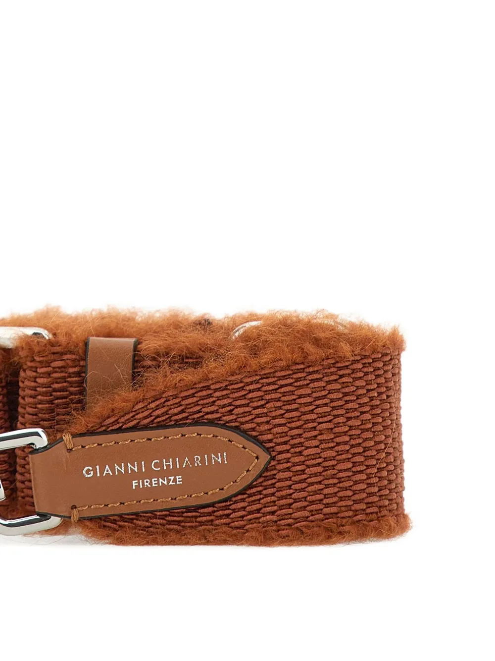 GIANNI CHIARINI Schouderband met leren afwerking Bruin