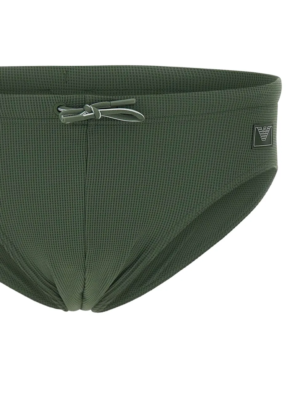 Emporio Armani Fijngeribbelde zwembroek Groen