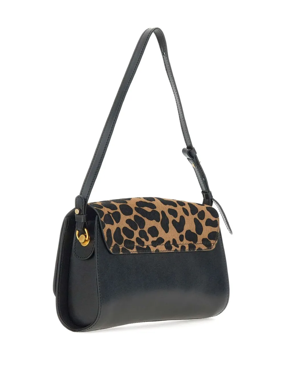 GIANNI CHIARINI Schoudertas met luipaardprint Zwart