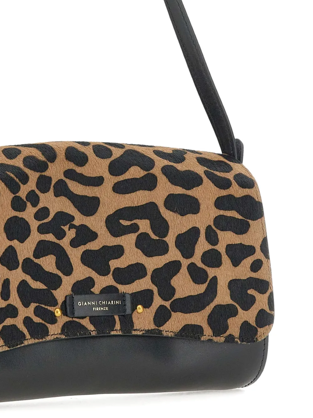 GIANNI CHIARINI Schoudertas met luipaardprint Zwart