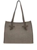 GIANNI CHIARINI Marcella herringbone-pattern tote bag - Brown
