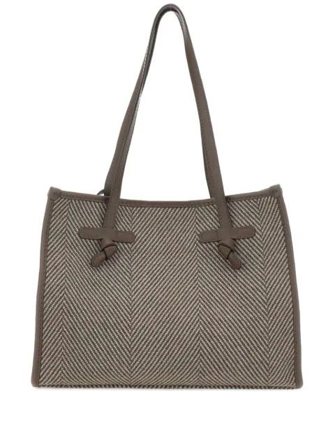MARCELLA CLUB Marcella herringbone-pattern tote bag