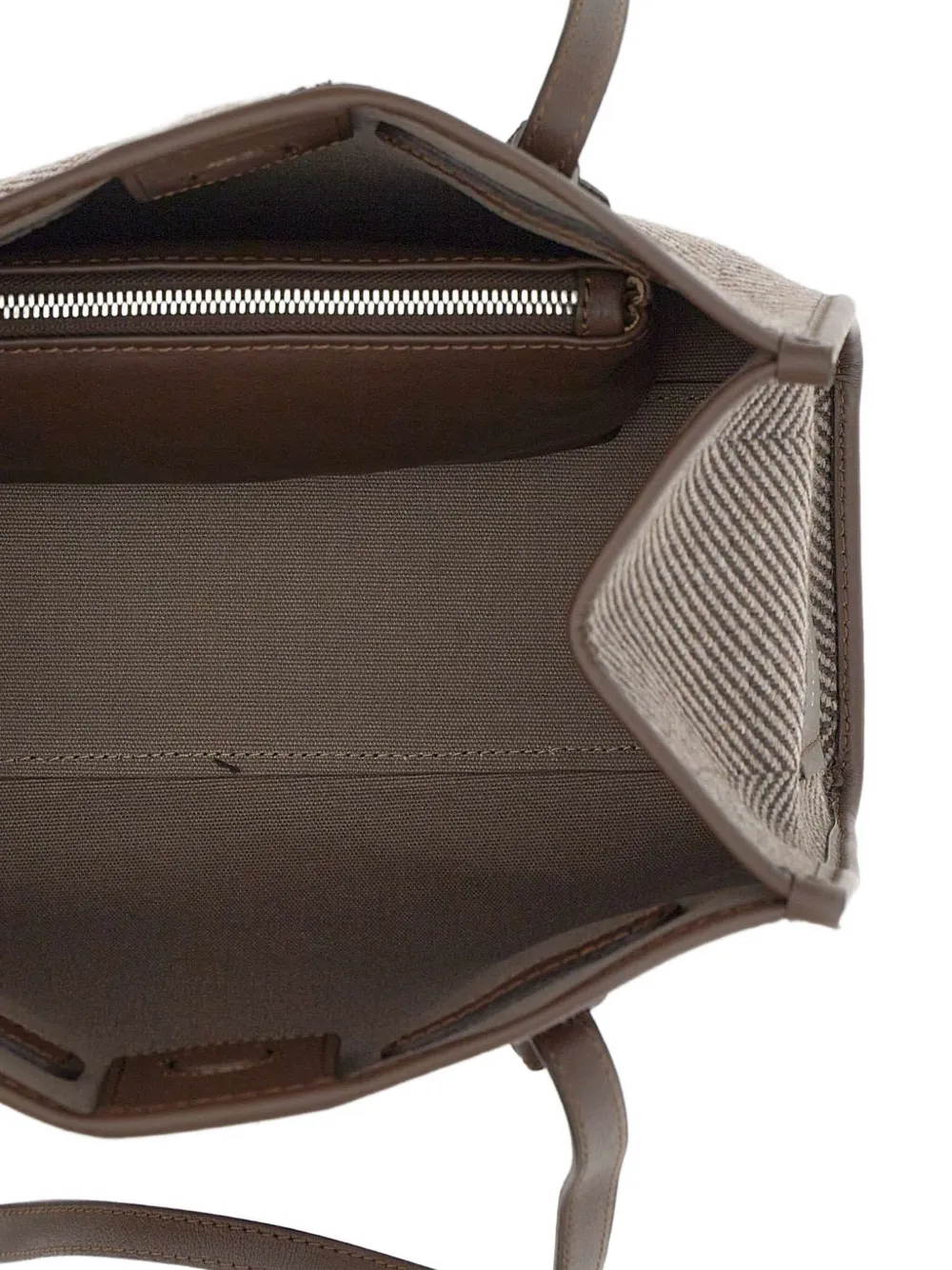 GIANNI CHIARINI Marcella shopper met visgraatpatroon Bruin
