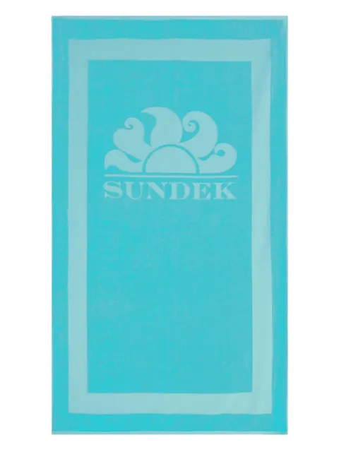 Sundek logo-print beach towel
