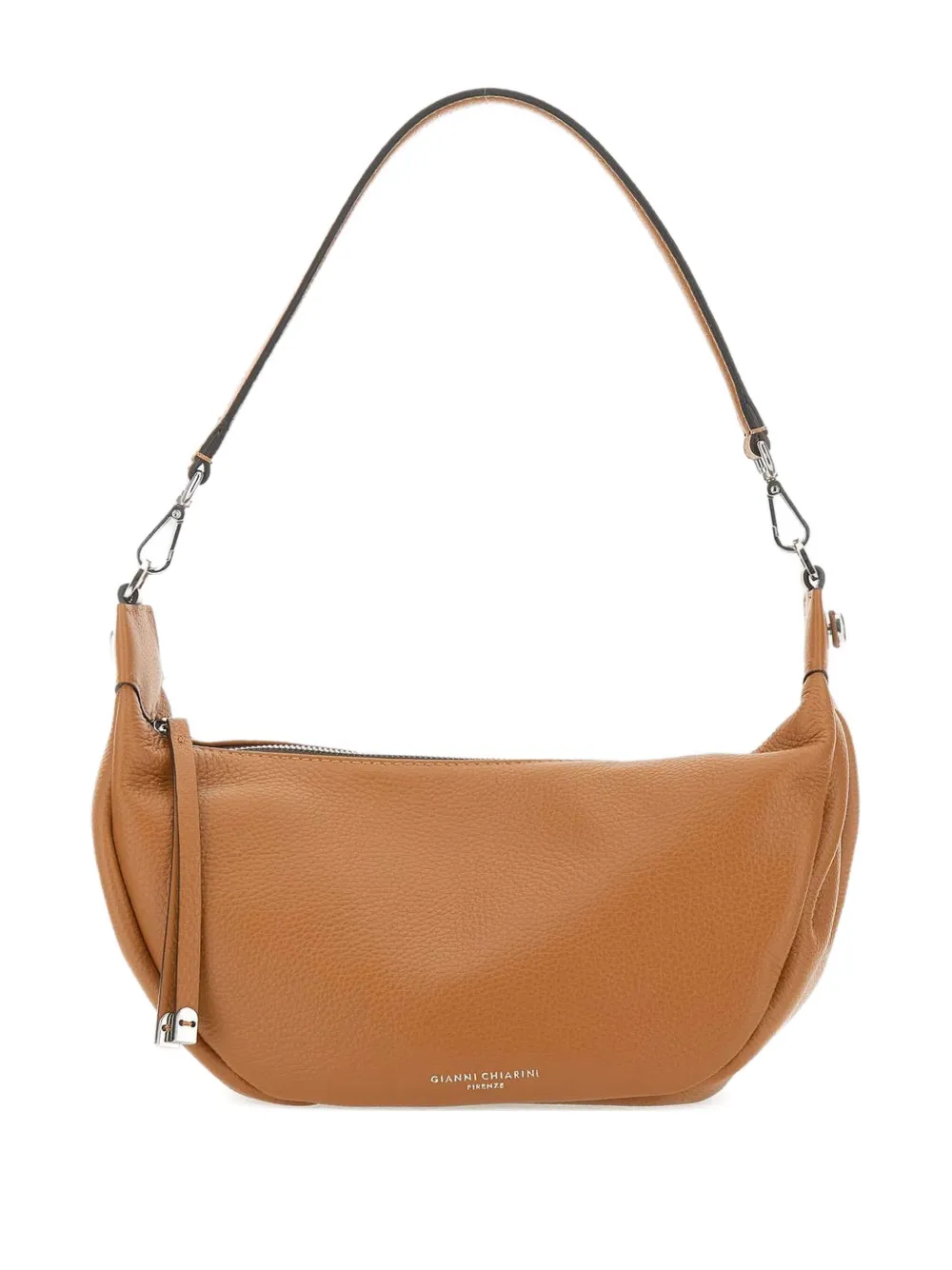 Gianni Chiarini Aisha Zip Shoulder Bag In Brown