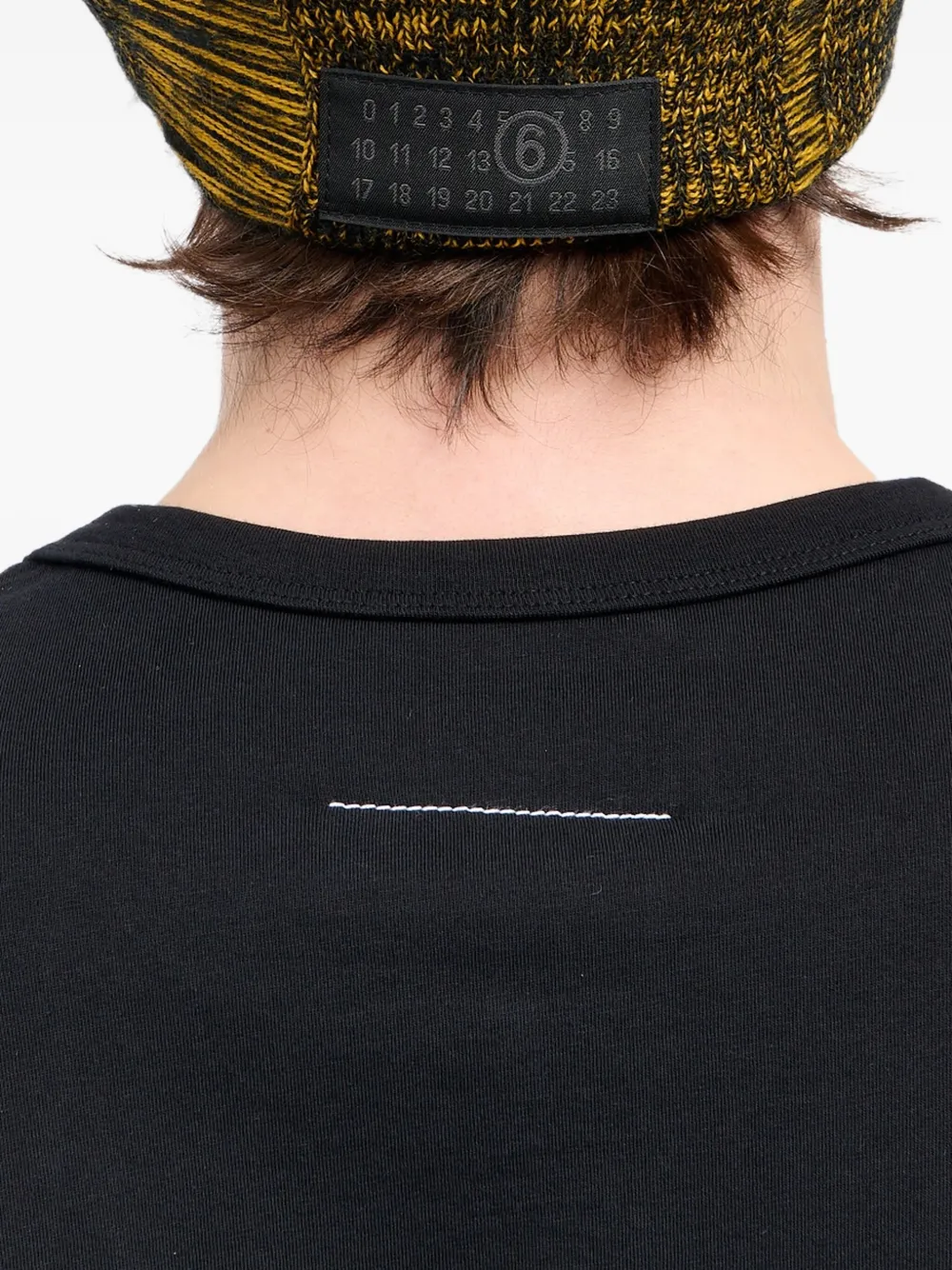 MM6 Maison Margiela Muts met jacquard-patroon - Geel