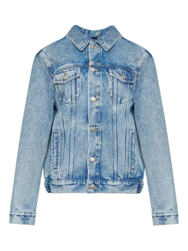 MM6 Maison Margiela light-wash Denim Jacket Blue FARFETCH
