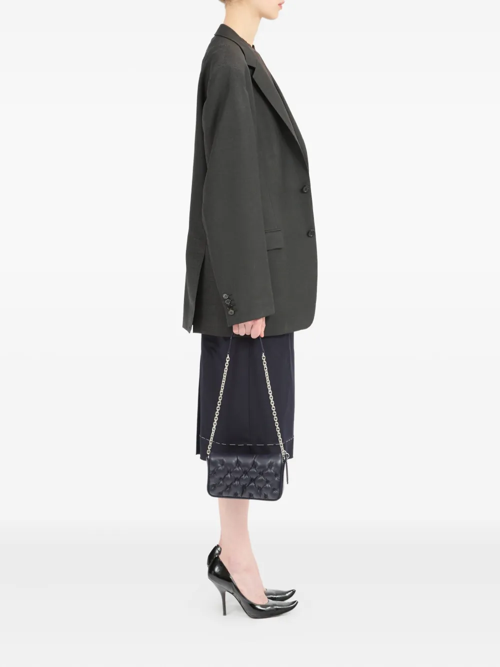 Maison Margiela Glam Slam quilted chain shoulder bag Zwart