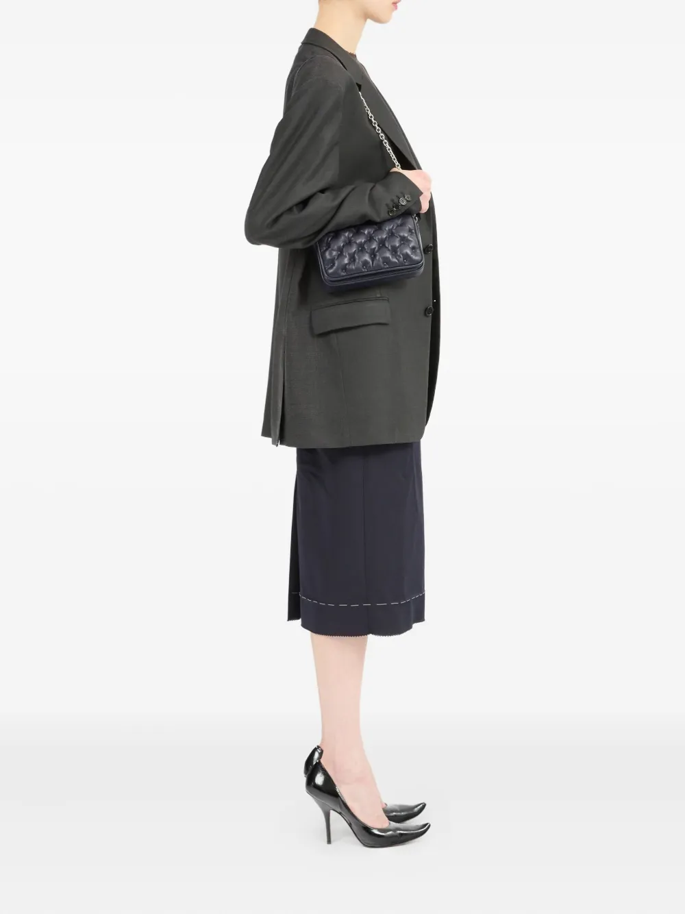 Maison Margiela Glam Slam quilted chain shoulder bag Zwart