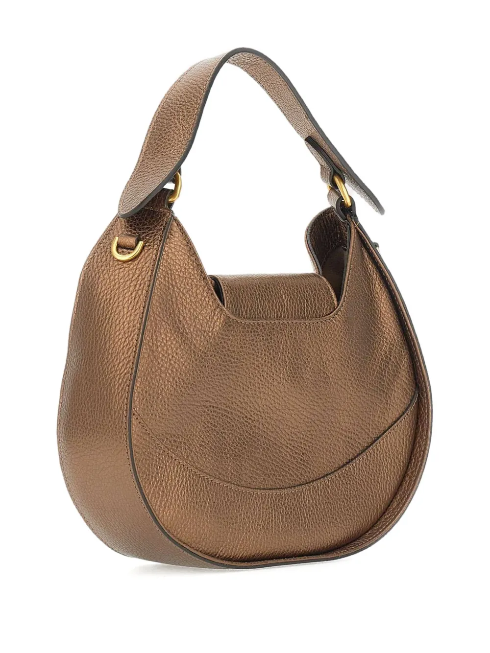 GIANNI CHIARINI metallic leather tote bag Bruin