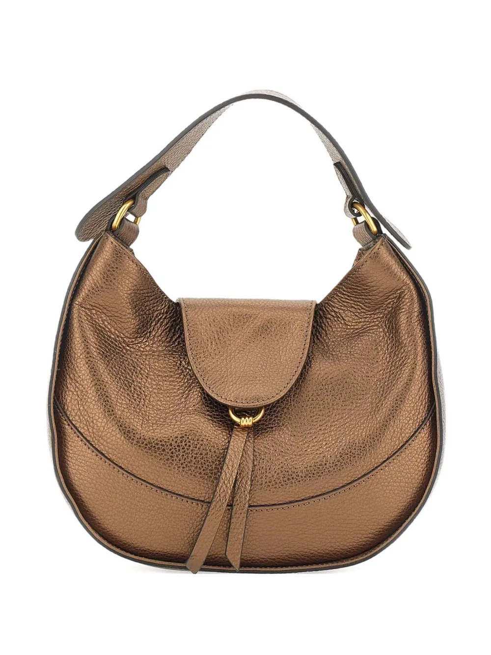 GIANNI CHIARINI metallic leather tote bag Bruin