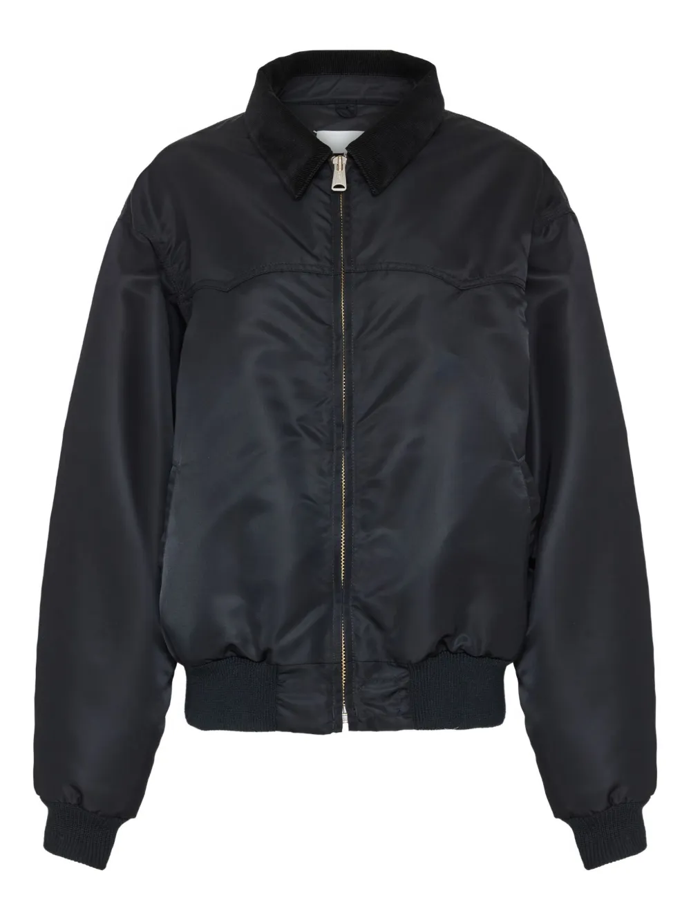 Maison Margiela corduroy-collar bomber jacket Zwart