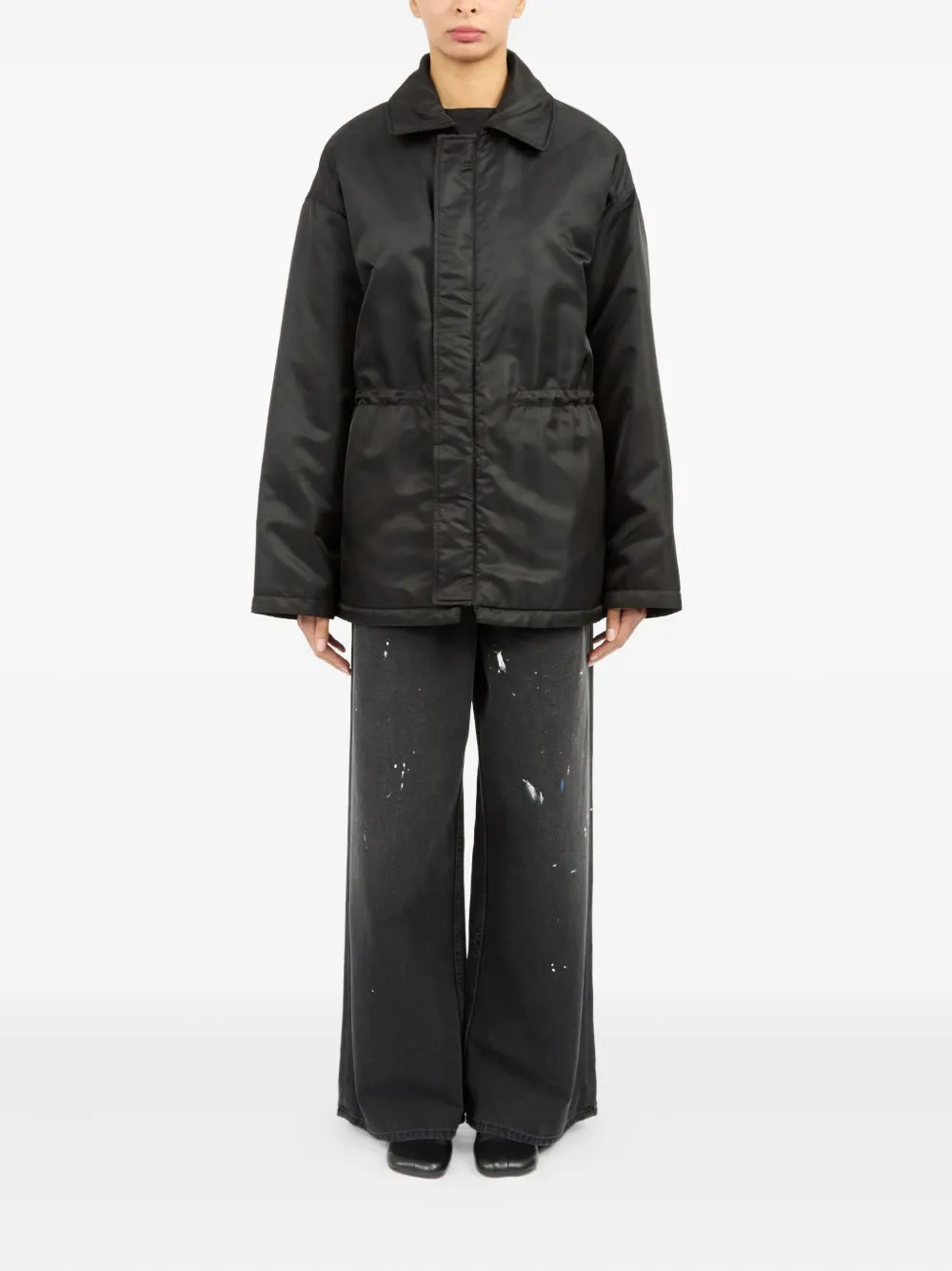 Mm6 Maison Margiela Drawstring Jacket In Black