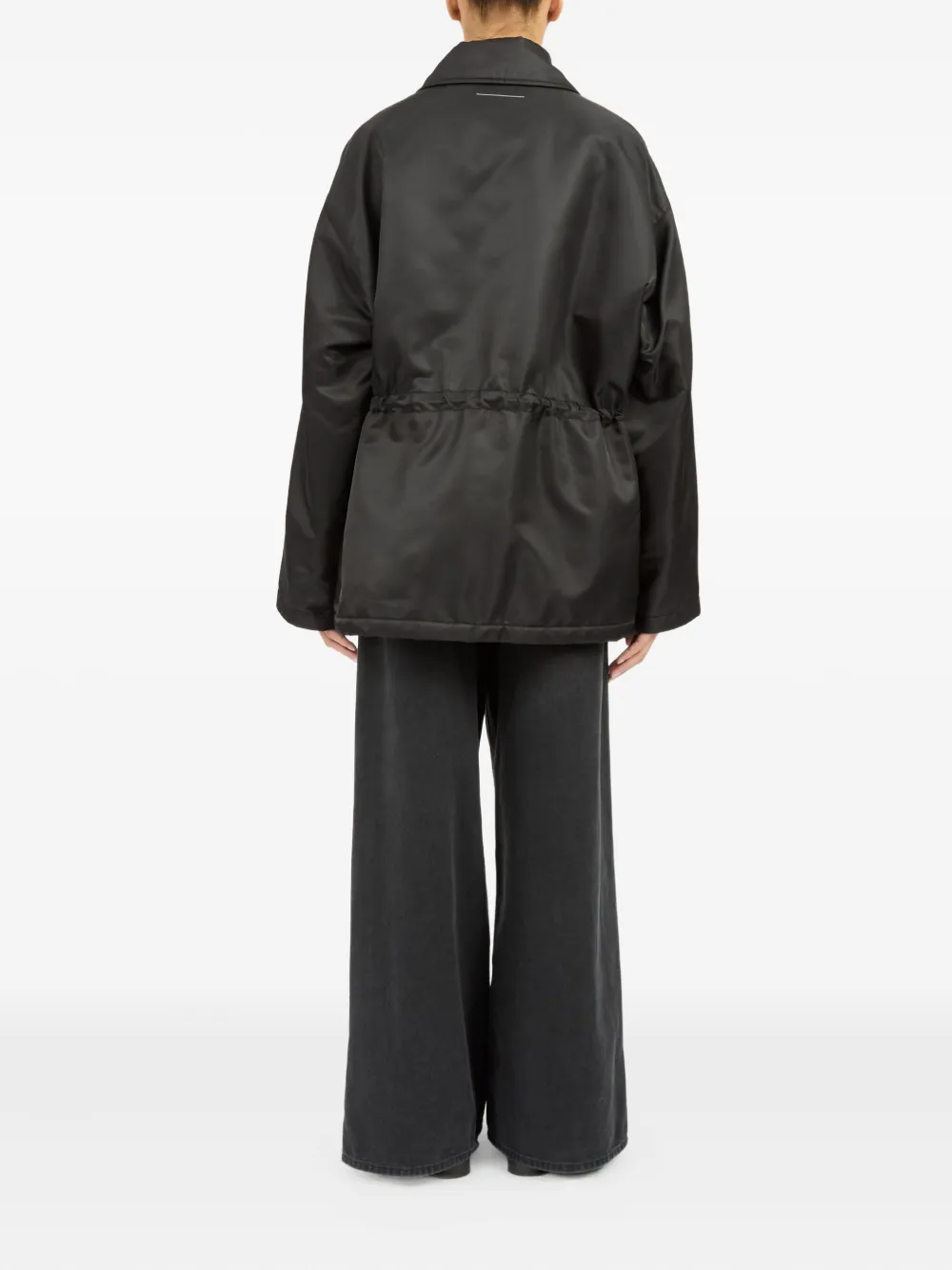 Mm6 Maison Margiela Drawstring Jacket In Black
