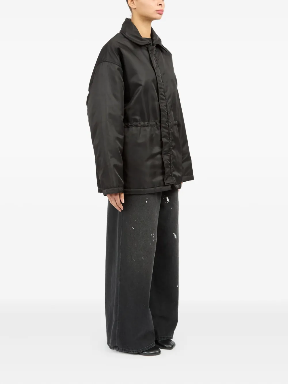 Mm6 Maison Margiela Drawstring Jacket In Black