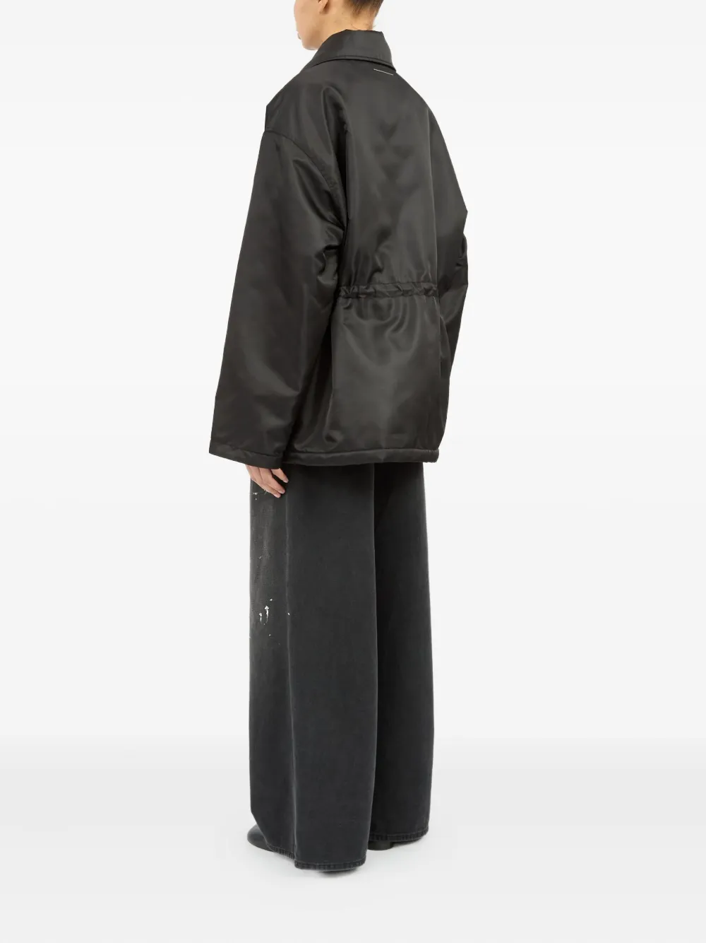 Mm6 Maison Margiela Drawstring Jacket In Black