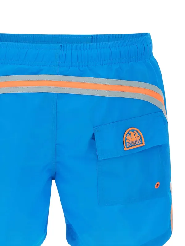 Swimwear Sundek Short De Bain Sundek Iconic Taffeta Swim Shorts Blue  FARFETCH IN