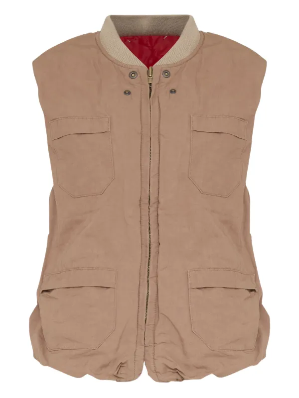 Maison Margiela Reversible Gilet in Brown